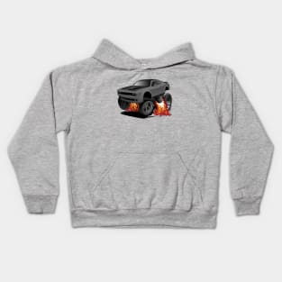 Modern American Muscle Car Cartoon Illustration Kids Hoodie